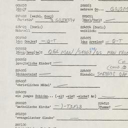 Western questionnaire, answ...