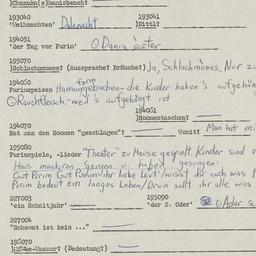 Western questionnaire, answ...