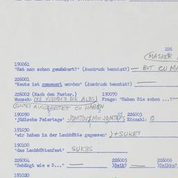Western questionnaire, answ...