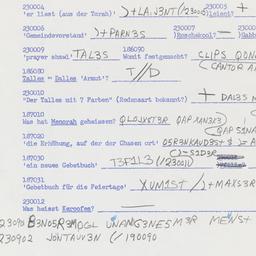 Western questionnaire, answ...