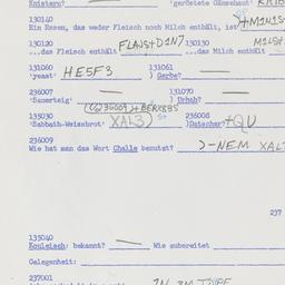 Western questionnaire, answ...