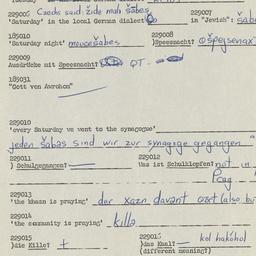 Western questionnaire, answ...
