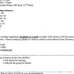 Announcements, 2004-09-27. ...