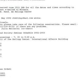 Correspondence, 2003-05-02....