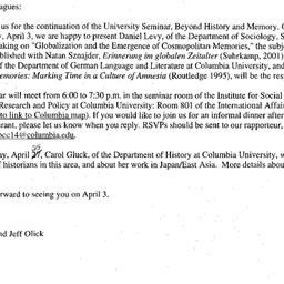Announcements, 2002-04-03. ...