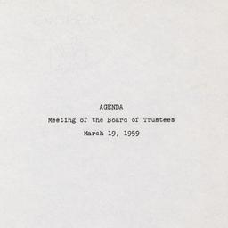 Meeting of the Board of Tru...