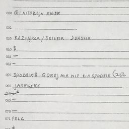 Eastern questionnaire, answ...