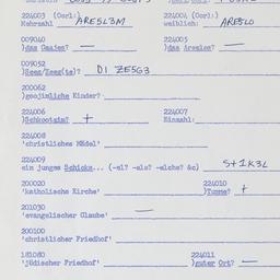 Western questionnaire, answ...