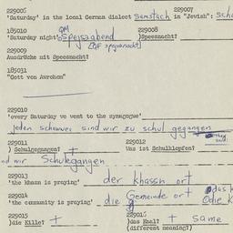 Western questionnaire, answ...