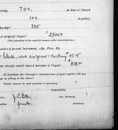 Carnegie Church Organs, War...