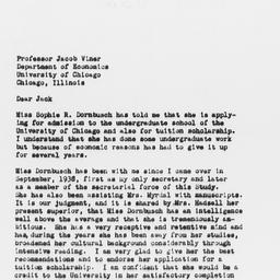Letter from Gunnar Myrdal t...