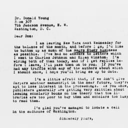 Letter from Charles Dollard...