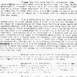 Letter from Herbert Somers ...