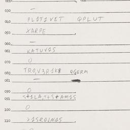 Eastern questionnaire, answ...