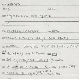 Eastern questionnaire, answ...