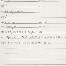 Eastern questionnaire, answ...