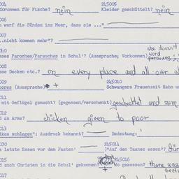 Western questionnaire, answ...