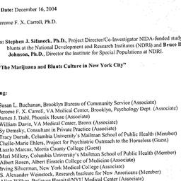 Minutes, 2004-12-16. Drugs ...