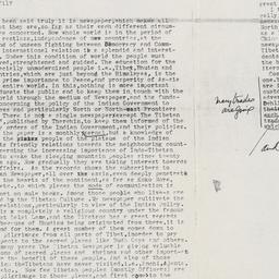 Typewritten statement regar...