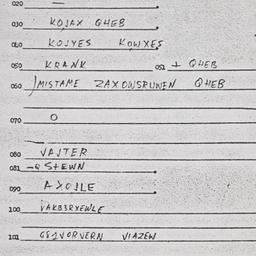 Eastern questionnaire, answ...