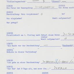 Western questionnaire, answ...