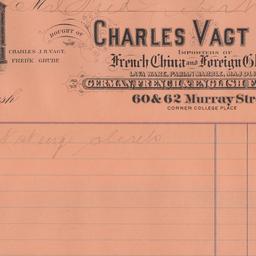 Charles Vagt & Co. Bill...