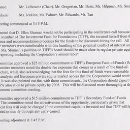 Investment Committee Meetin...