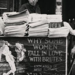 [Newspaper seller for the N...