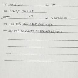 Eastern questionnaire, answ...