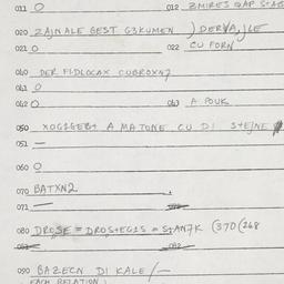 Eastern questionnaire, answ...