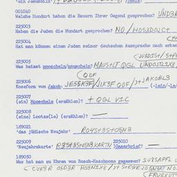 Western questionnaire, answ...