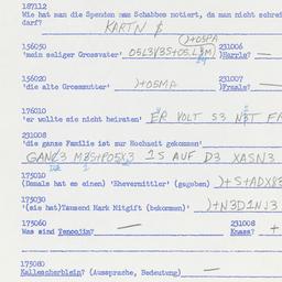 Western questionnaire, answ...