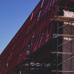 Construction view, metal fr...
