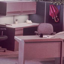 Interior view, office.