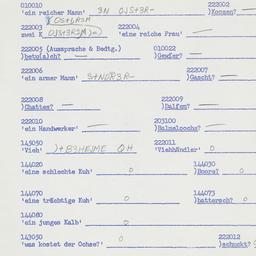 Western questionnaire, answ...