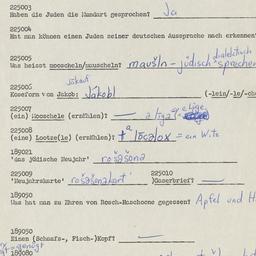 Western questionnaire, answ...