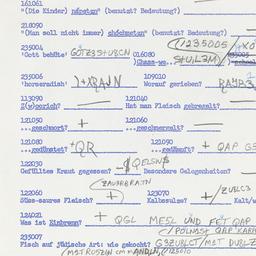 Western questionnaire, answ...