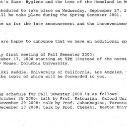 Correspondence, 2000-09-22....