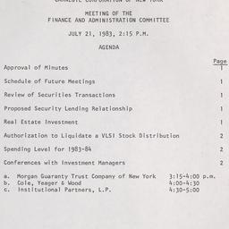 Meeting of the Finance and ...