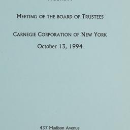 Meeting of the Board of Tru...