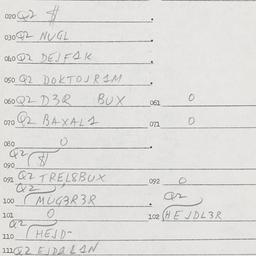 Eastern questionnaire, answ...