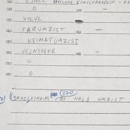 Eastern questionnaire, answ...