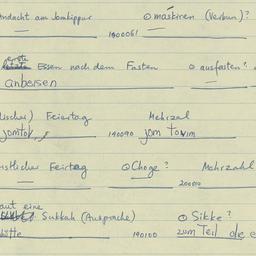 Western questionnaire, answ...