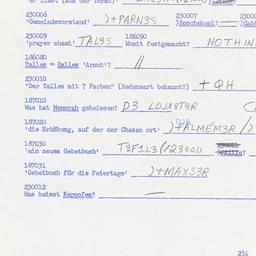 Western questionnaire, answ...