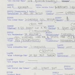 Western questionnaire, answ...