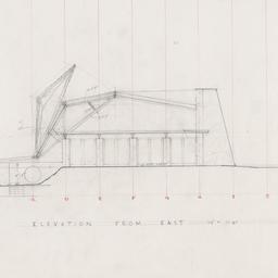 Pavilion open roof elevation