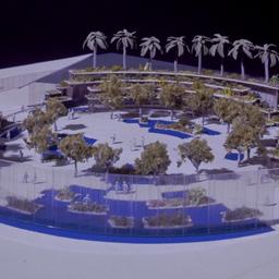 Model, aerial view.