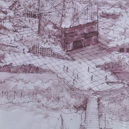 Aerial perspective drawing.