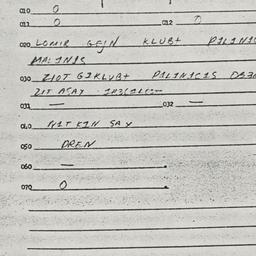 Eastern questionnaire, answ...