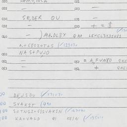 Eastern questionnaire, answ...